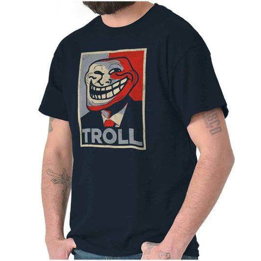 Trollface Funny President Political Meme Womens or Mens Crewneck T Shirt long or short sleeves